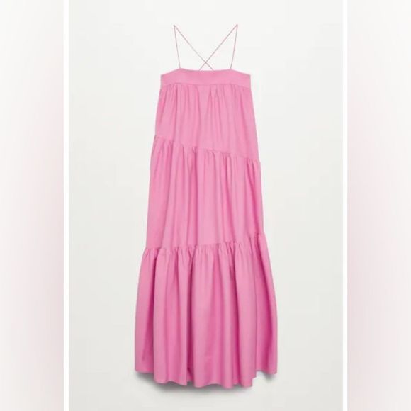 Mango Voluminous Maxi Ruffled Printed Dress - Picture 5 of 7